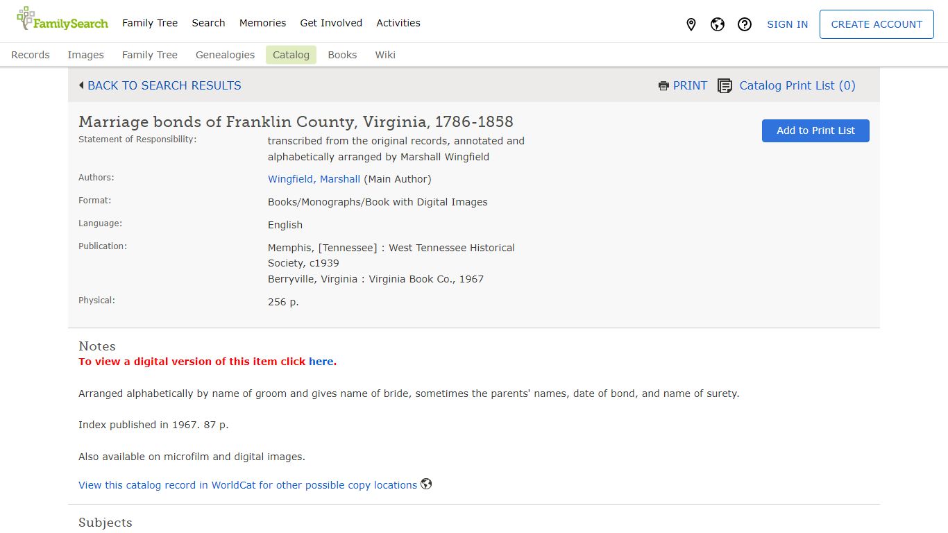 Marriage bonds of Franklin County, Virginia, 1786-1858 - FamilySearch